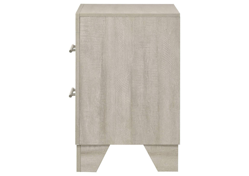 225062 Trenton 2-drawer Nightstand Bedside Table Rustic Cream
