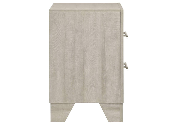 225062 Trenton 2-drawer Nightstand Bedside Table Rustic Cream