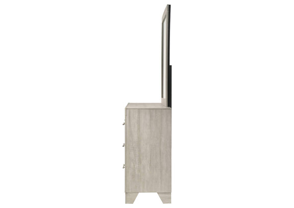 225063M Trenton 6-drawer Bedroom Dresser With Mirror Rustic Cream