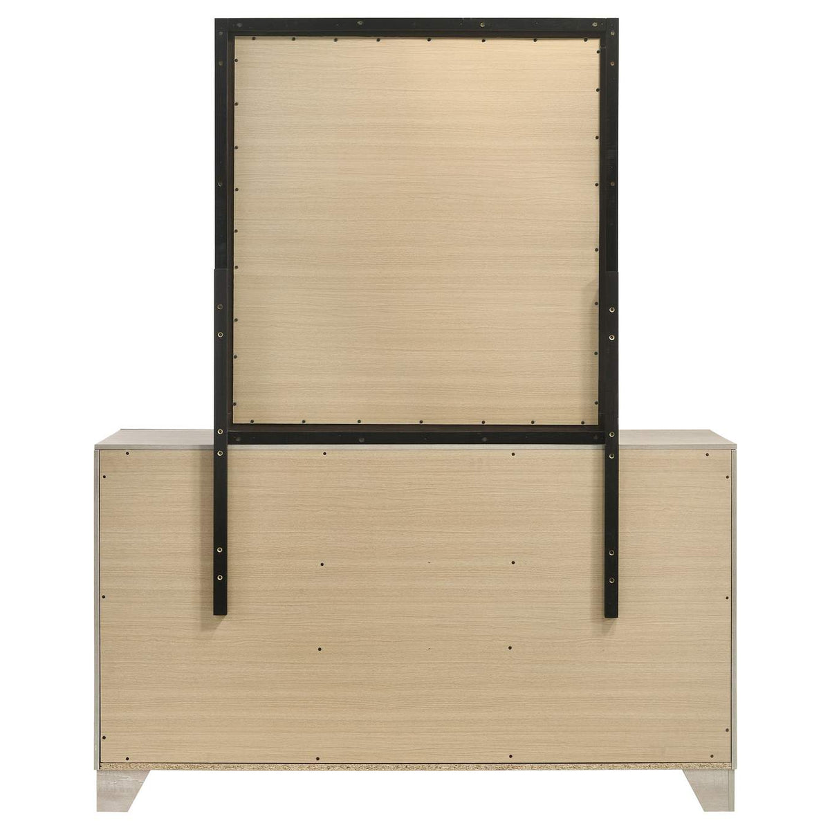 225063M Trenton 6-drawer Bedroom Dresser With Mirror Rustic Cream