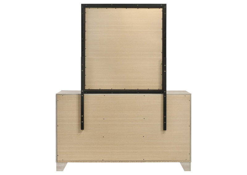 225063M Trenton 6-drawer Bedroom Dresser With Mirror Rustic Cream