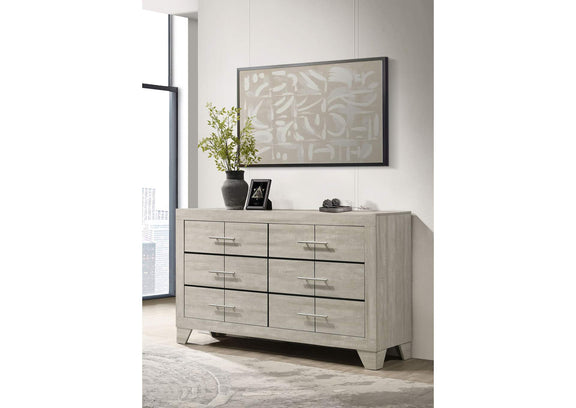 225063 Trenton 6-drawer Bedroom Dresser Rustic Cream