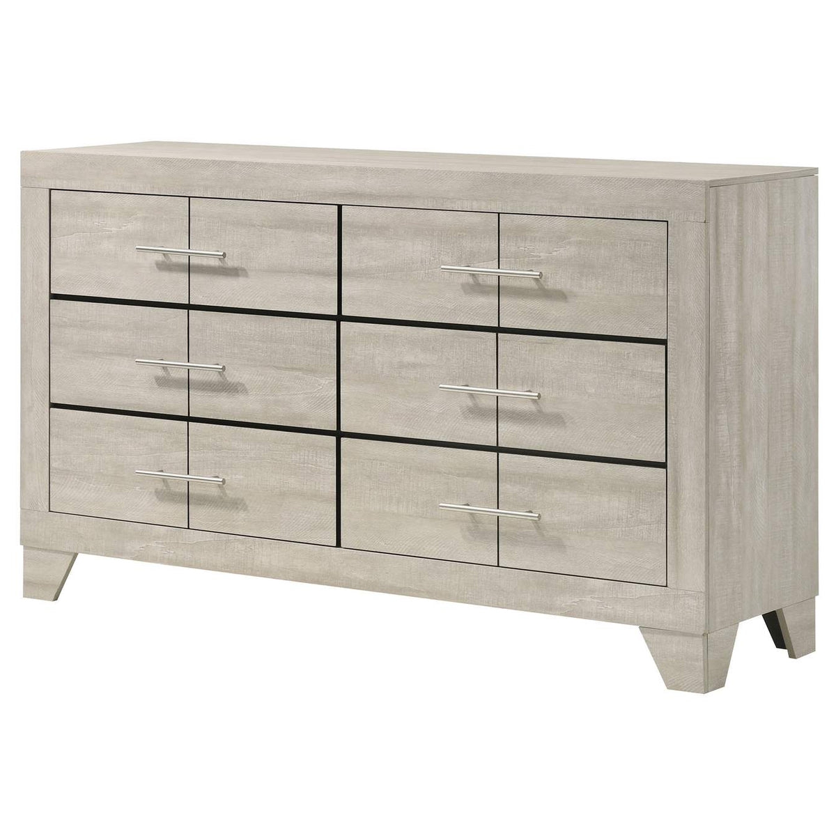 225063 Trenton 6-drawer Bedroom Dresser Rustic Cream