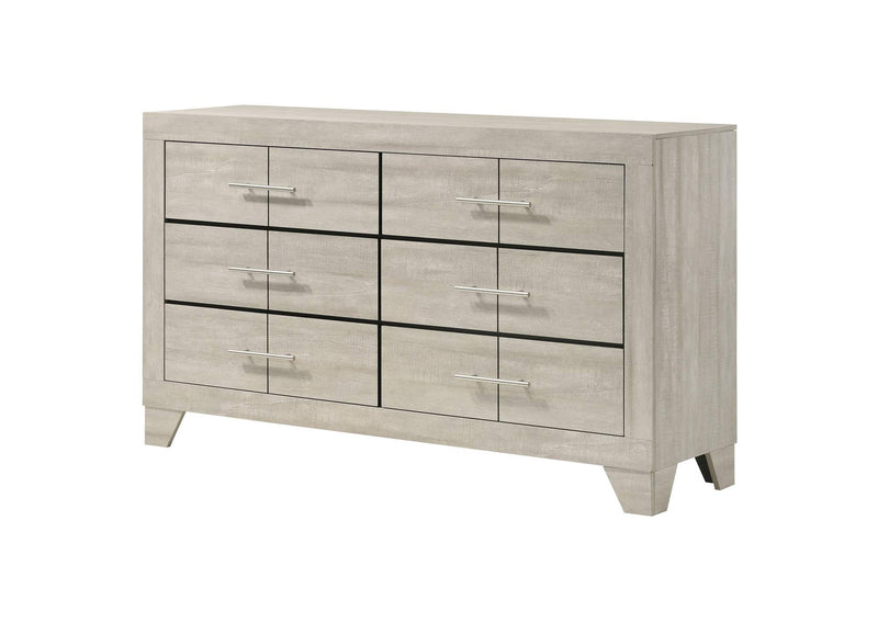 225063 Trenton 6-drawer Bedroom Dresser Rustic Cream