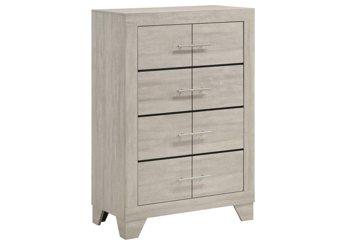 225065 Trenton 4-drawer Bedroom Chest of Drawers Rustic Cream