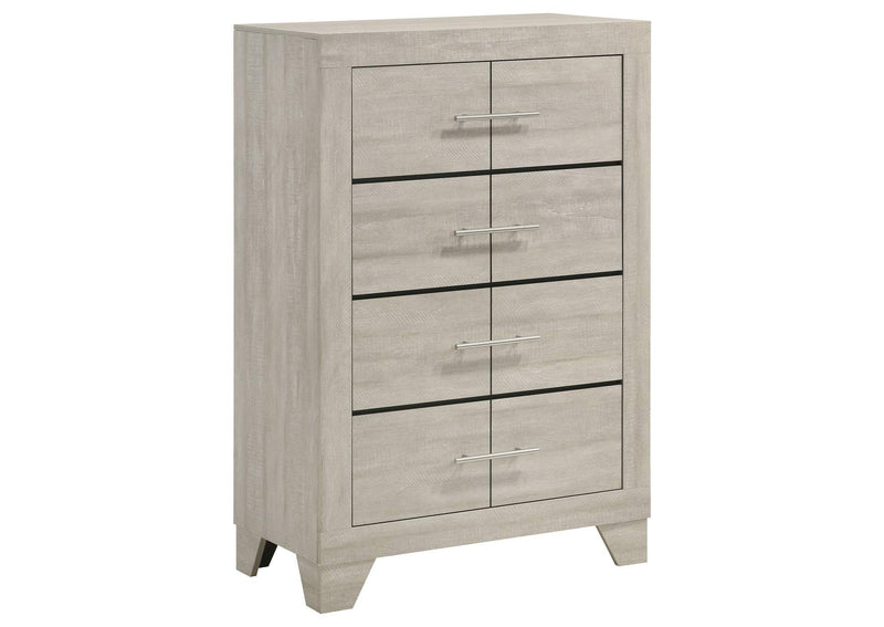 225065 Trenton 4-drawer Bedroom Chest of Drawers Rustic Cream
