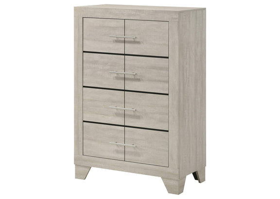 225065 Trenton 4-drawer Bedroom Chest of Drawers Rustic Cream