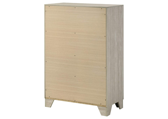 225065 Trenton 4-drawer Bedroom Chest of Drawers Rustic Cream