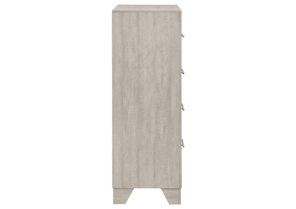 225065 Trenton 4-drawer Bedroom Chest of Drawers Rustic Cream