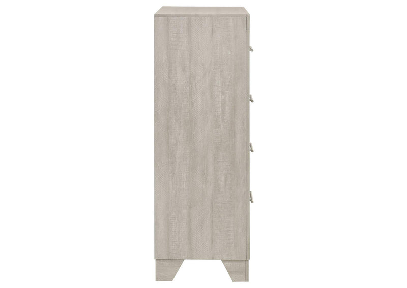 225065 Trenton 4-drawer Bedroom Chest of Drawers Rustic Cream