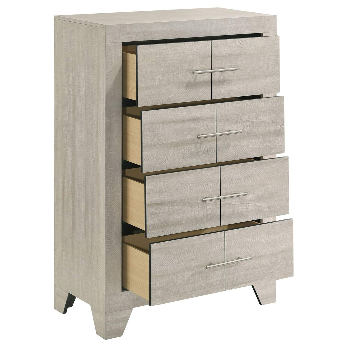 225065 Trenton 4-drawer Bedroom Chest of Drawers Rustic Cream