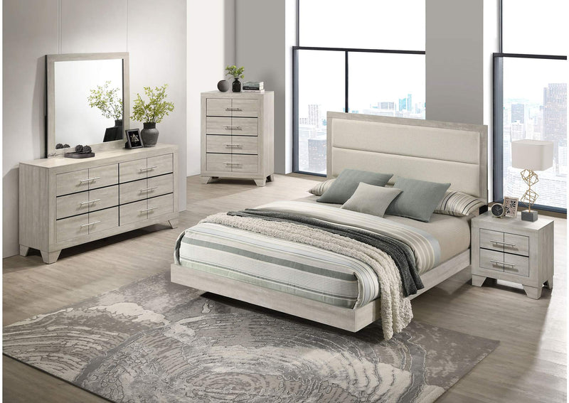 225065 Trenton 4-drawer Bedroom Chest of Drawers Rustic Cream
