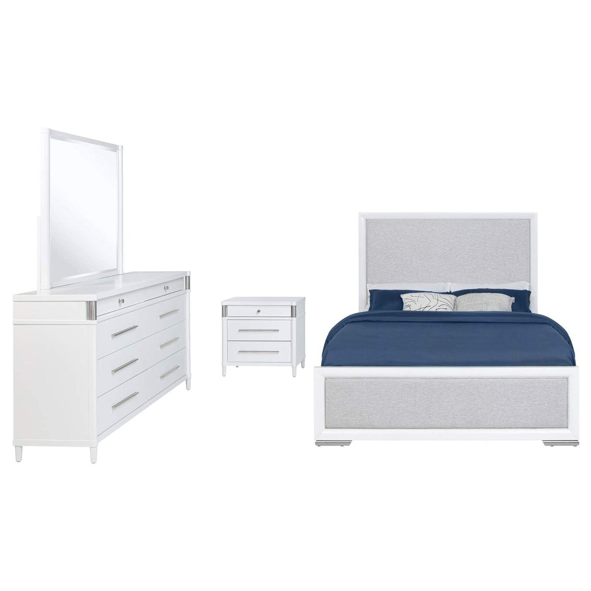 225071KE-S4 Gracemont 4-piece Eastern King Bedroom Set White