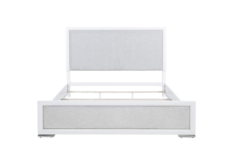 225071KE Gracemont 57-inch Eastern King Panel Bed Grey and White