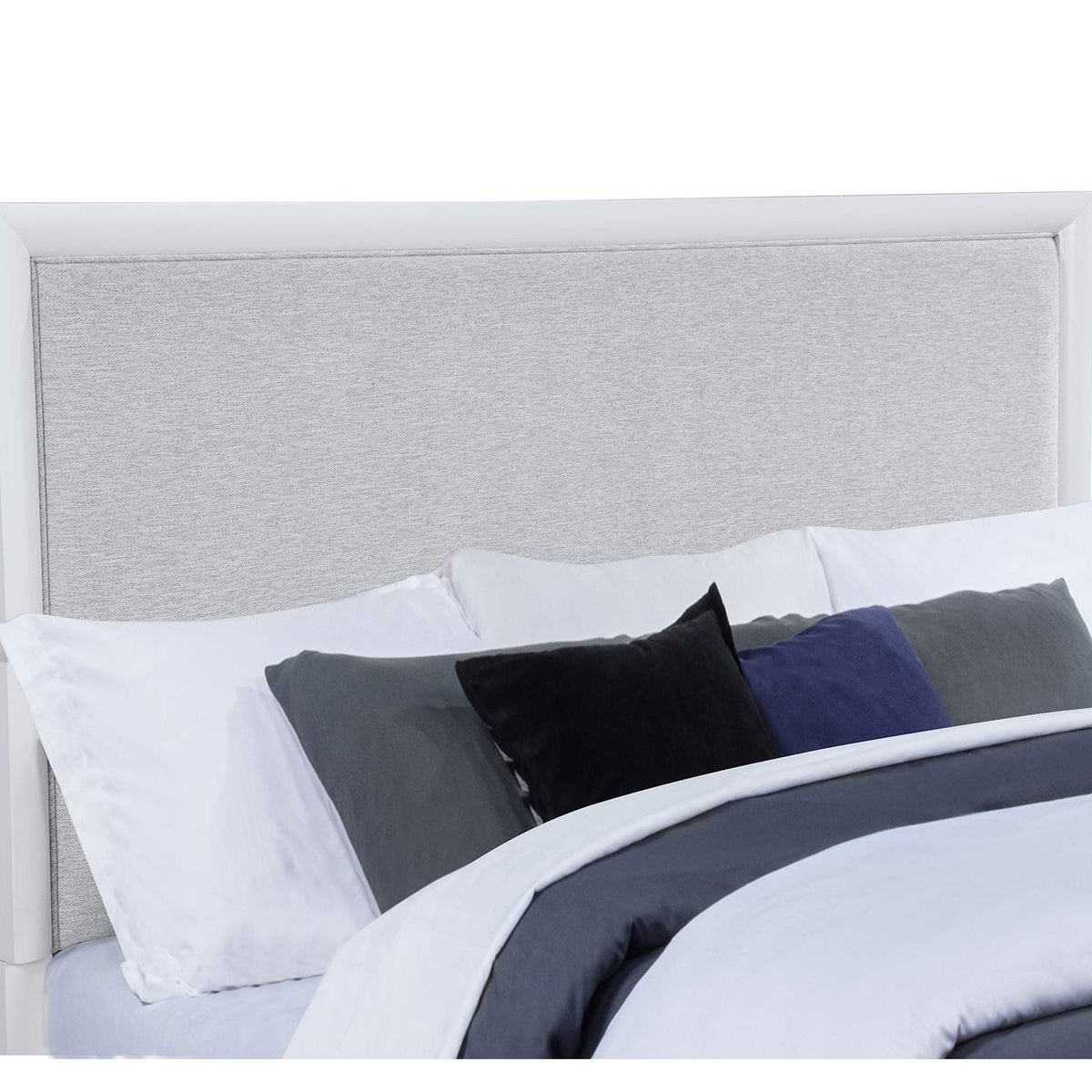 225071KE Gracemont 57-inch Eastern King Panel Bed Grey and White