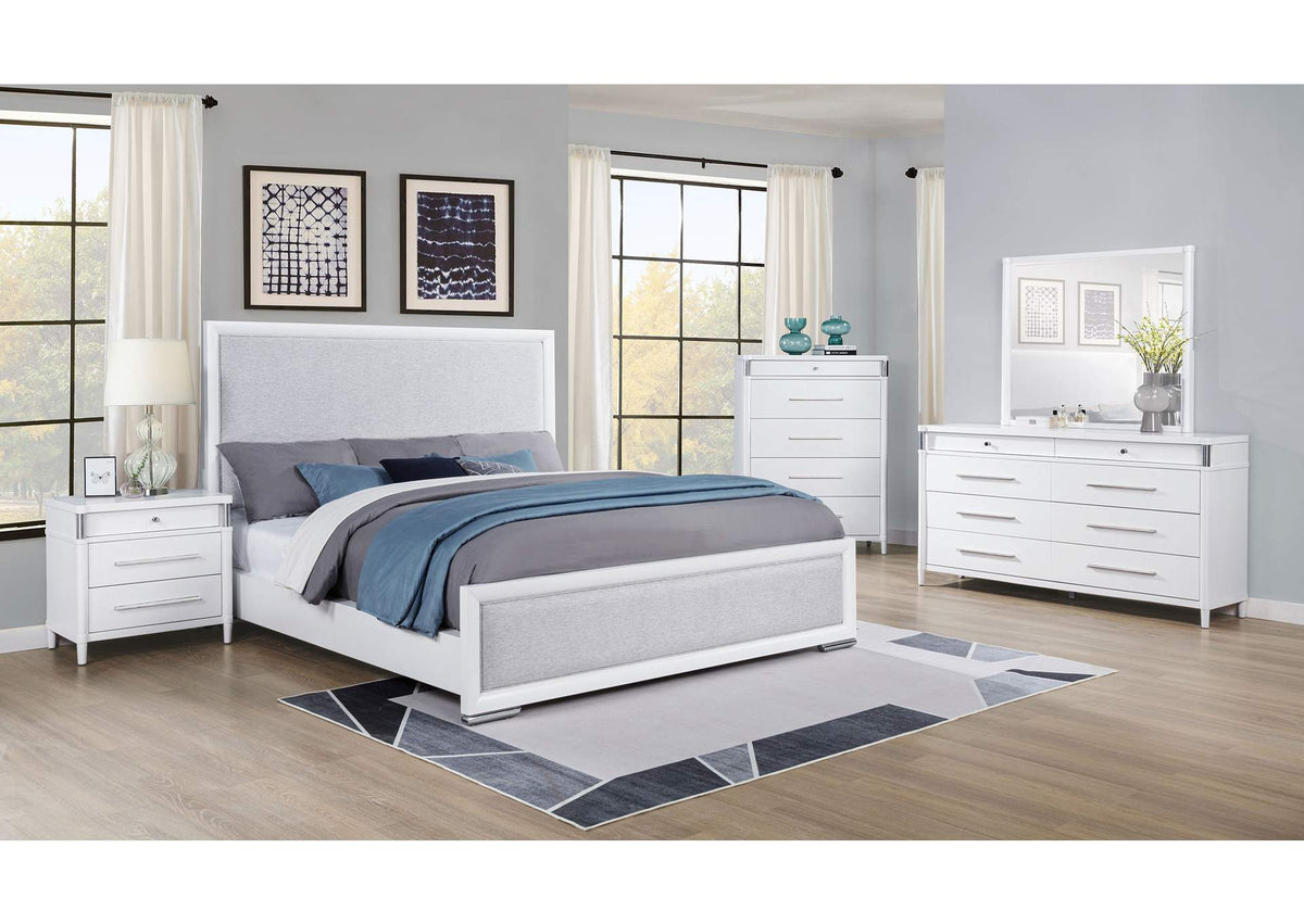 225071KW-S5 Gracemont 5-piece California King Bedroom Set White