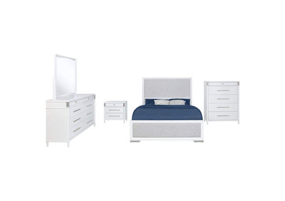 225071KW-S5 Gracemont 5-piece California King Bedroom Set White
