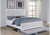 225071KW Gracemont 57-inch California King Panel Bed Grey and White