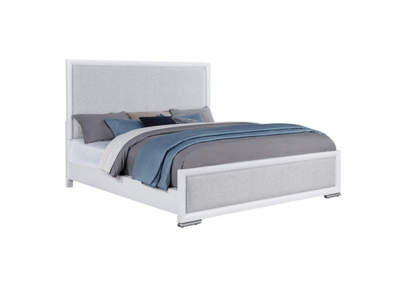 225071KW Gracemont 57-inch California King Panel Bed Grey and White