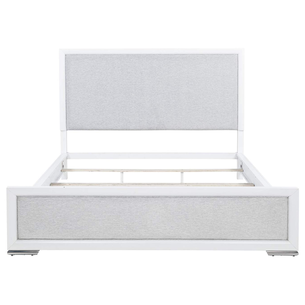 225071KW Gracemont 57-inch California King Panel Bed Grey and White