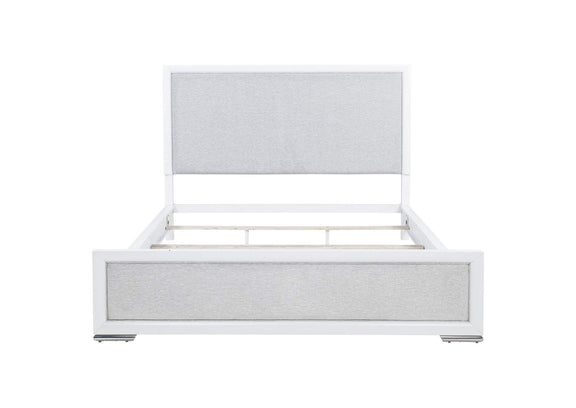 225071KW Gracemont 57-inch California King Panel Bed Grey and White