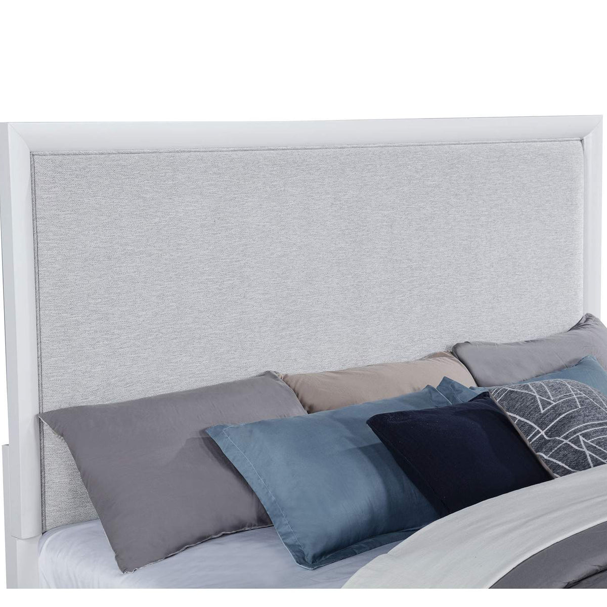 225071KW Gracemont 57-inch California King Panel Bed Grey and White
