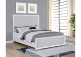 225071Q Gracemont 57-inch Queen Panel Bed Grey and White