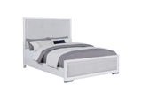 225071Q Gracemont 57-inch Queen Panel Bed Grey and White