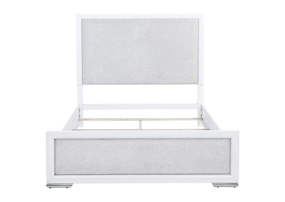 225071Q Gracemont 57-inch Queen Panel Bed Grey and White