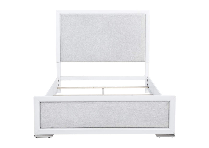 225071Q Gracemont 57-inch Queen Panel Bed Grey and White