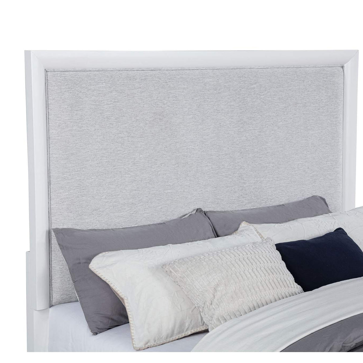 225071Q Gracemont 57-inch Queen Panel Bed Grey and White