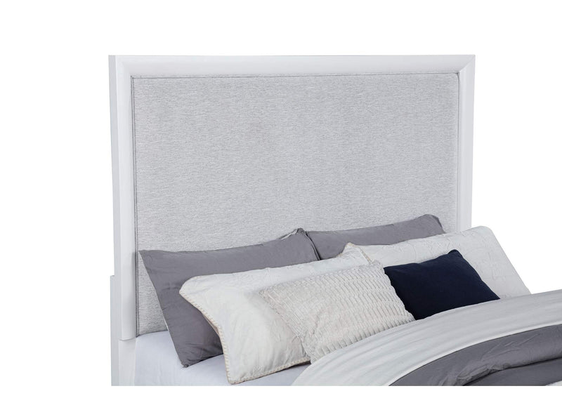225071Q Gracemont 57-inch Queen Panel Bed Grey and White