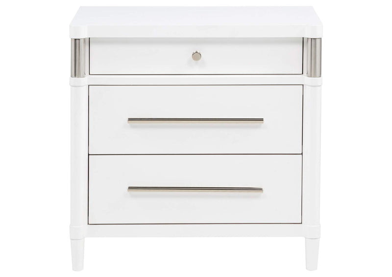 225072 Gracemont 3-drawer Bedroom Nightstand Bedside Table White