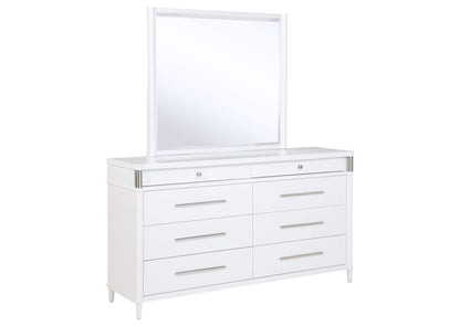 225073M Gracemont 8-drawer Bedroom Dresser with Mirror White
