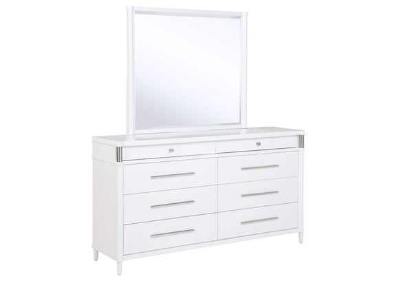 225073M Gracemont 8-drawer Bedroom Dresser with Mirror White