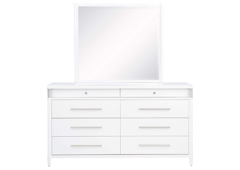 225073M Gracemont 8-drawer Bedroom Dresser with Mirror White