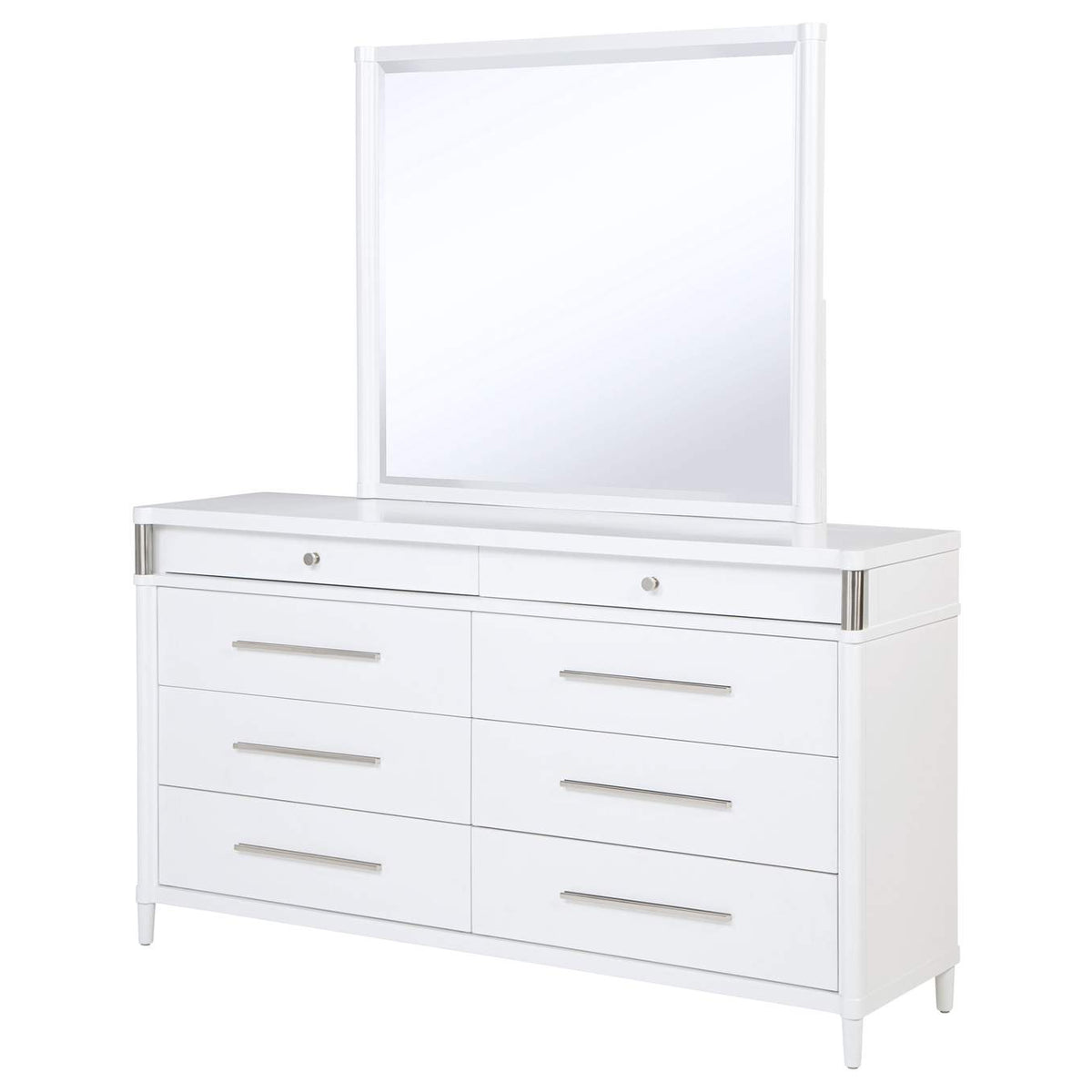 225073M Gracemont 8-drawer Bedroom Dresser with Mirror White