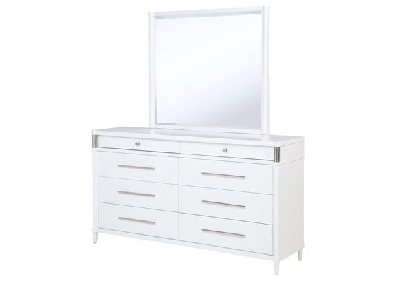 225073M Gracemont 8-drawer Bedroom Dresser with Mirror White