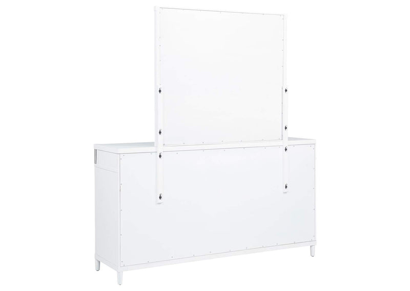225073M Gracemont 8-drawer Bedroom Dresser with Mirror White