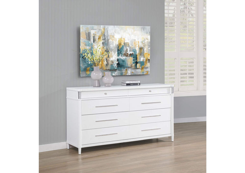 225073 Gracemont 8-drawer Bedroom Dresser Cabinet White