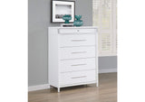 225075 Gracemont 5-drawer Bedroom Chest of Drawers White