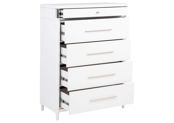 225075 Gracemont 5-drawer Bedroom Chest of Drawers White