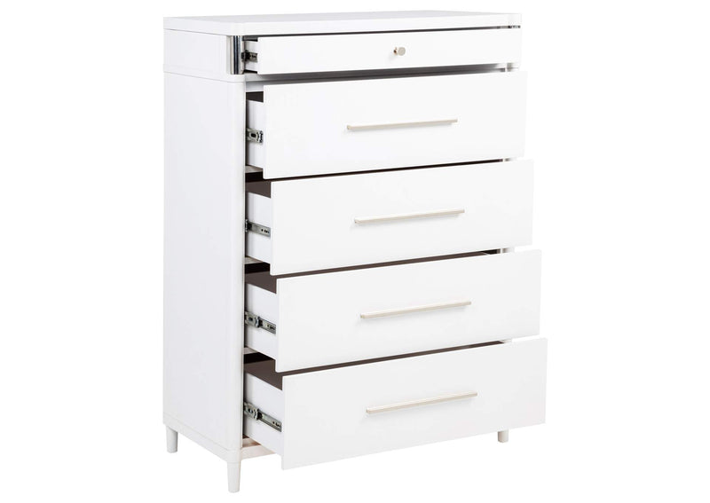 225075 Gracemont 5-drawer Bedroom Chest of Drawers White