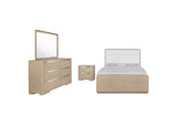 225081KE-S4 Ladera 4-piece Eastern King Bedroom Set Light Elm