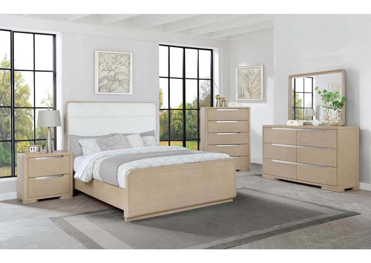 225081KE-S5 Ladera 5-piece Eastern King Bedroom Set Light Elm
