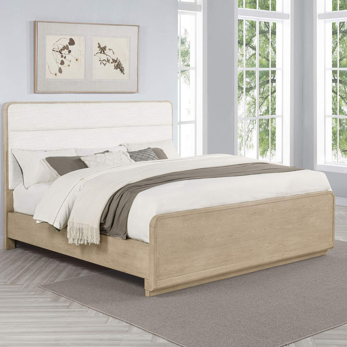 225081KW Ladera 56-inch California King Panel Bed Light Elm