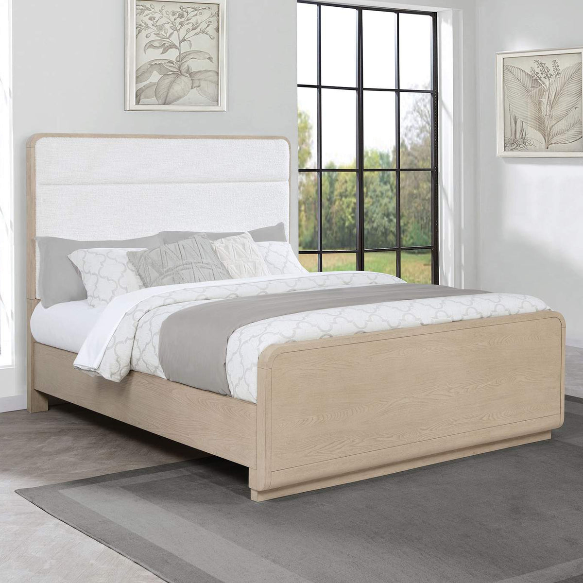 225081Q Ladera 56-inch Queen Panel Bed Light Elm