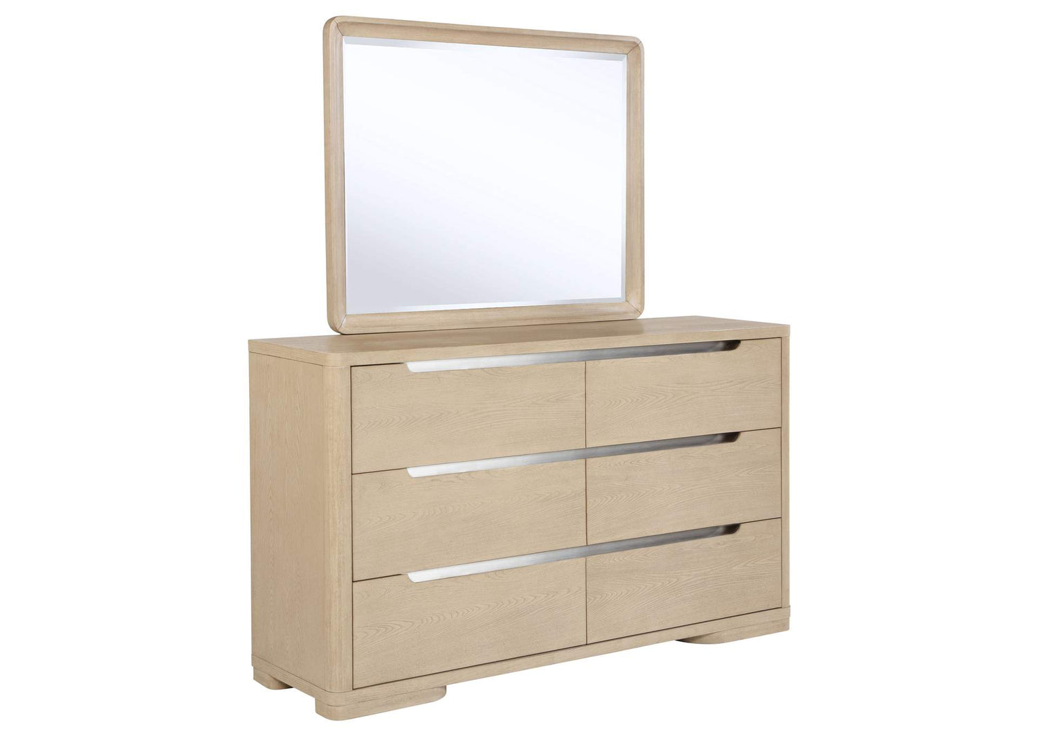 225083M Ladera 6-drawer Bedroom Dresser and Mirror Light Elm