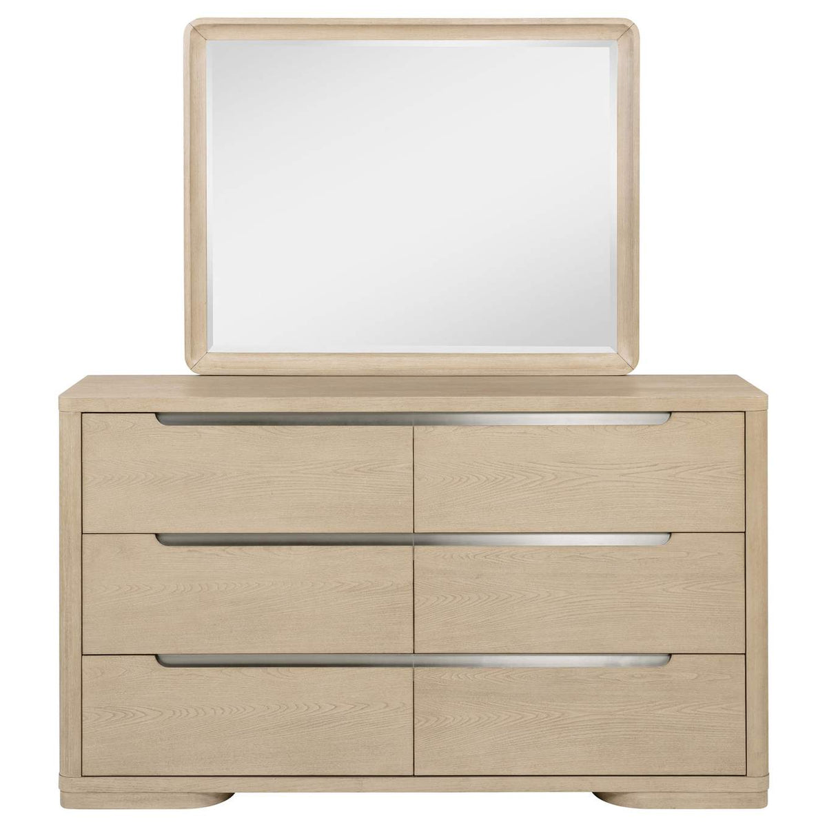 225083M Ladera 6-drawer Bedroom Dresser and Mirror Light Elm