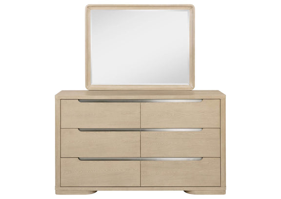 225083M Ladera 6-drawer Bedroom Dresser and Mirror Light Elm